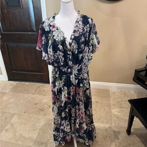 Lane Bryant Blue Floral Dress